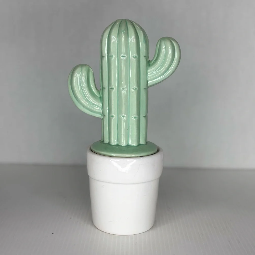 Cactus Bank w Original Stopper Southwest Decor 9.75” - Picture 1 of 10